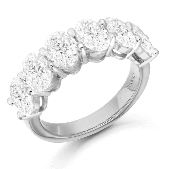 PT950 Oval Lab Diamond Wedding Ring-DPL778PT