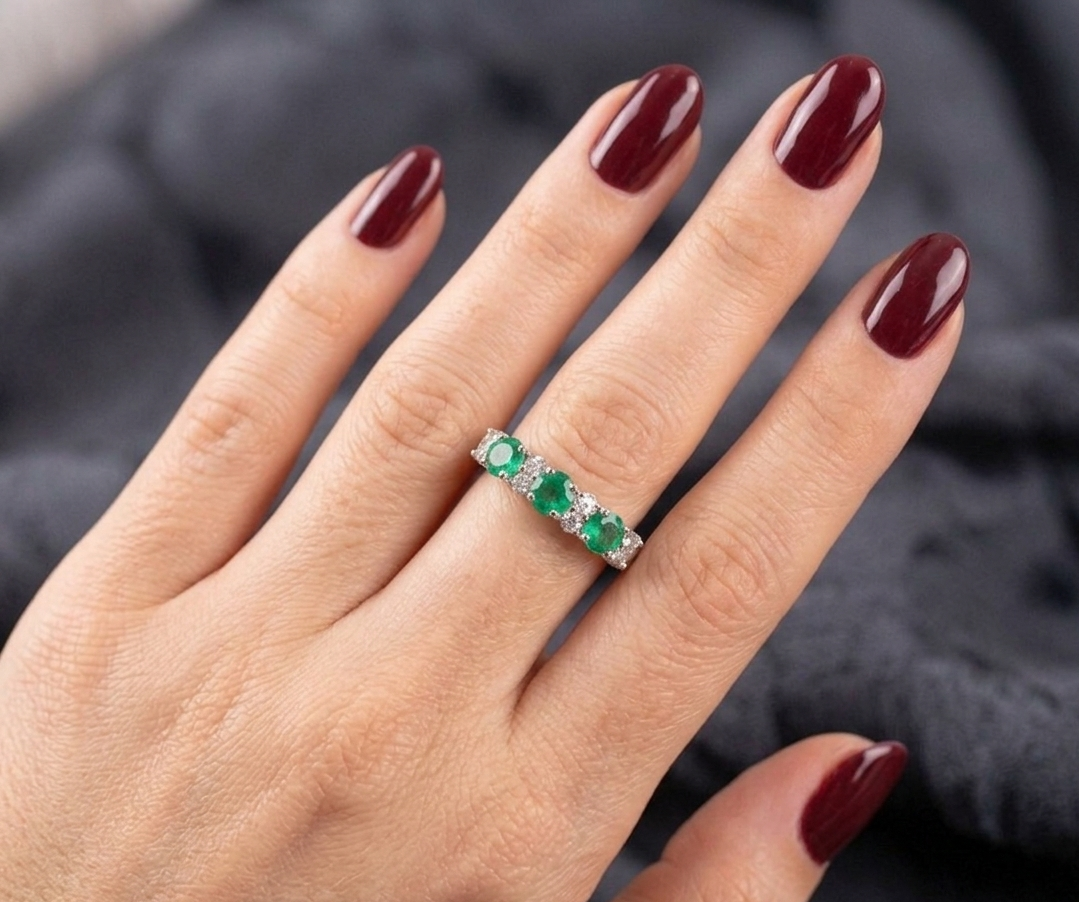 Platinum 5 Stone Lab Diamond Ring-DPL774GPT