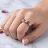 Platinum 5 Stone Lab Diamond Ring-DPL774RPT