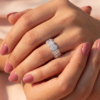 Platinum 5 Stone Oval Lab Diamond Ring-DPL777PT