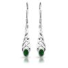 Silver CZ Celtic Earrings-SE035G