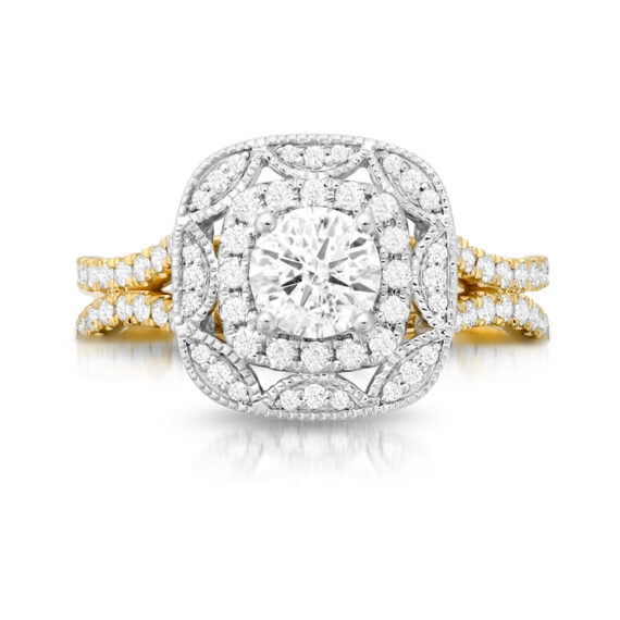 18ct Gold Diamond Engagement Ring-DPL614F