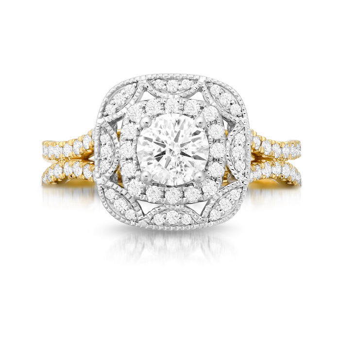 18ct Gold Diamond Engagement Ring-DPL614F