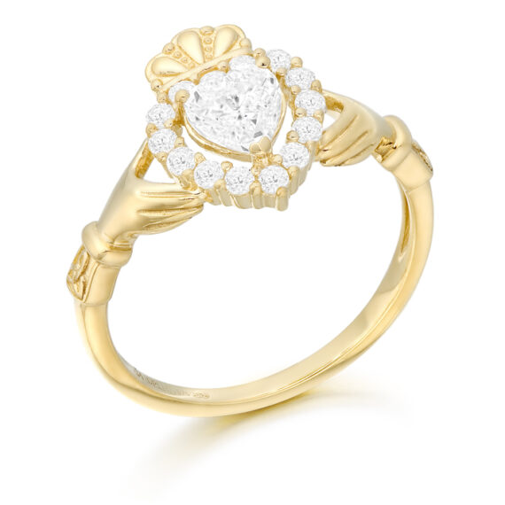 9ct Gold Claddagh Ring-CL62