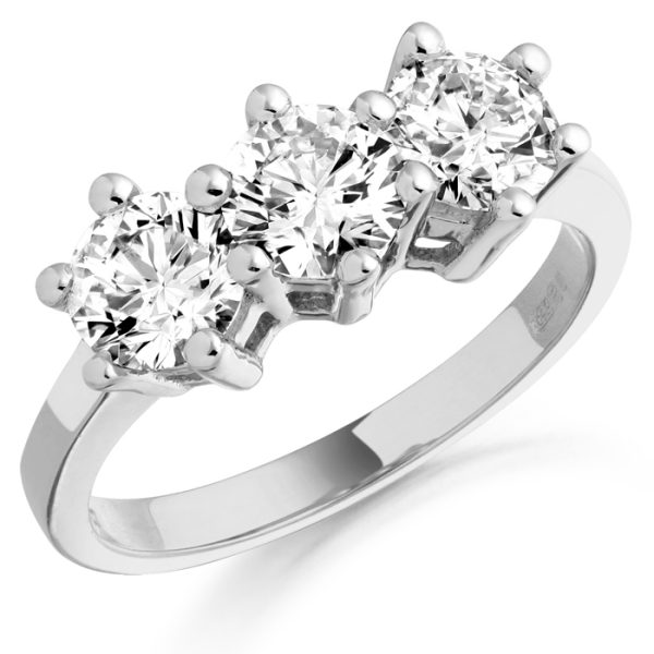 Trilogy Diamond Engagement Ring-DPL322W