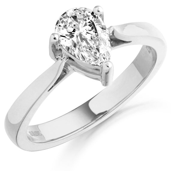 Pear Diamond Engagement Ring-DPL364W