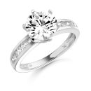 9ct Gold CZ Solitare Harmony Ring-R130W