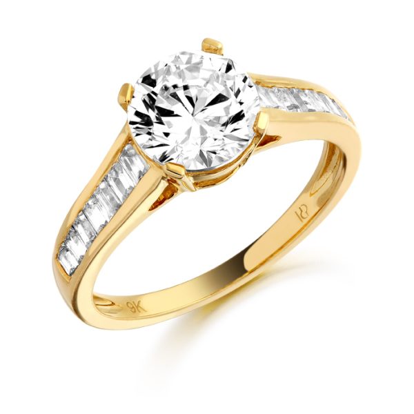 9ct Gold Pristina CZ Ring-R106