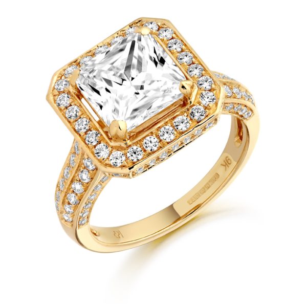 9ct Gold Cleopatra CZ Ring-R27
