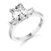 9ct Gold Emerald Cut CZ Ring-R137W