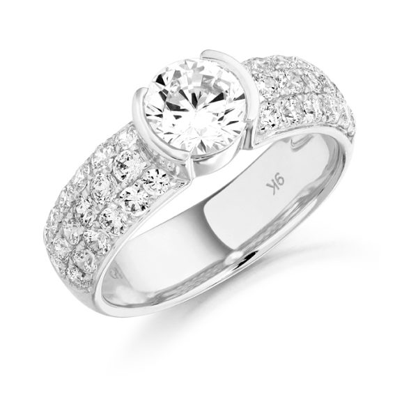 9ct Gold Etoile CZ Ring-R111W