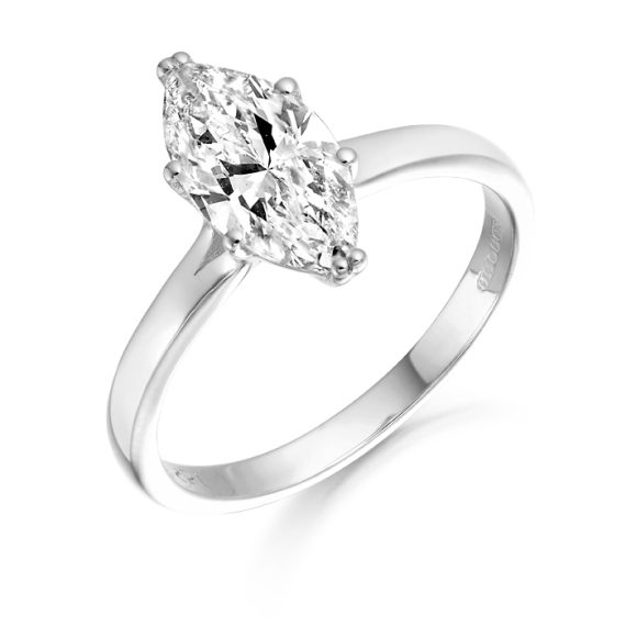 9ct Gold Marquee CZ Ring-R135W