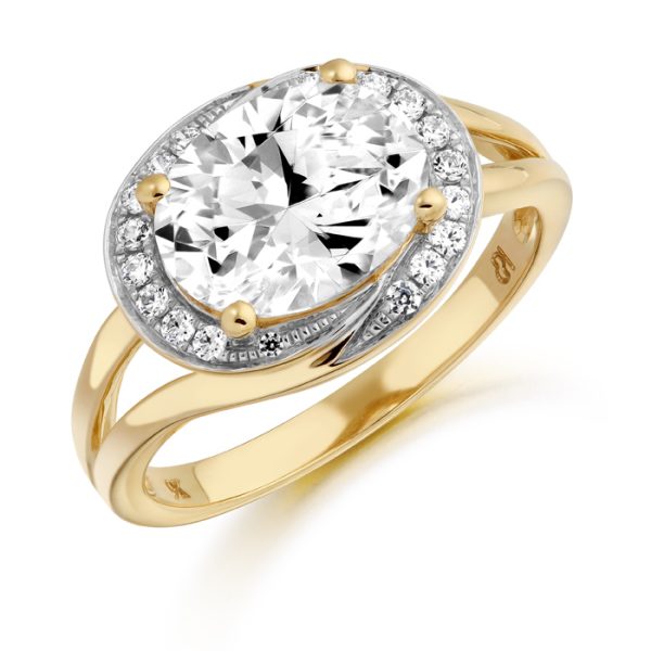 9ct Gold Elite CZ Ring-R293