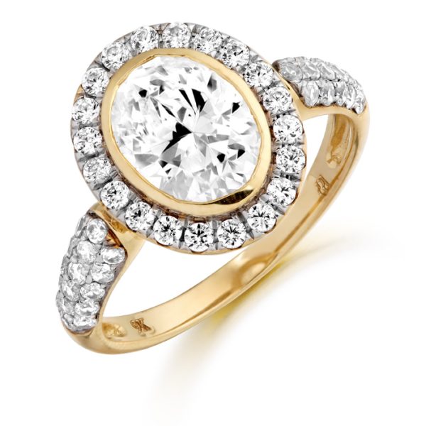 9ct Gold Ravina CZ Ring-R298