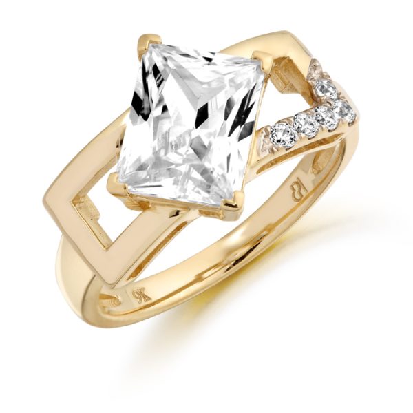 9ct Gold Ravine CZ Ring-R287