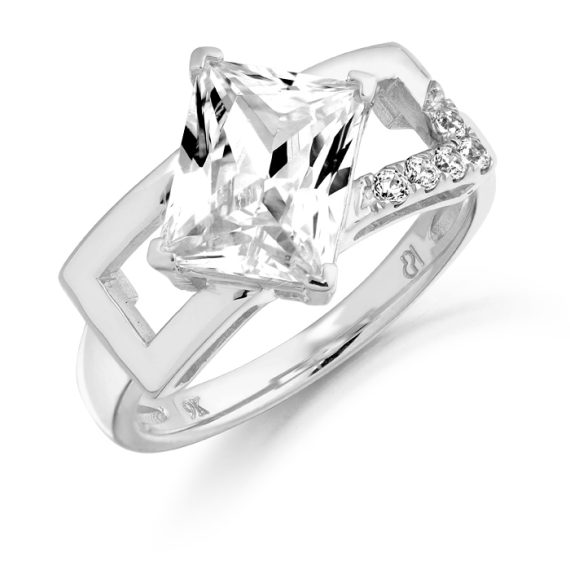 9ct Gold Ravine CZ Ring-R287W