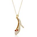 Gold Cinderella shoe CZ Pendant-P2