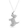 Gold Scotch Terrier dog Charm Pendant-P4W