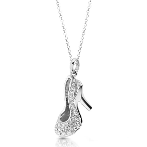 9ct Gold CZ Shoe Charm Pendant-P3W