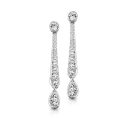 9ct Gold Prolate CZ Earrings-E86W