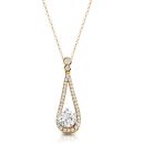 9ct Gold CZ Allure Pendant-P296