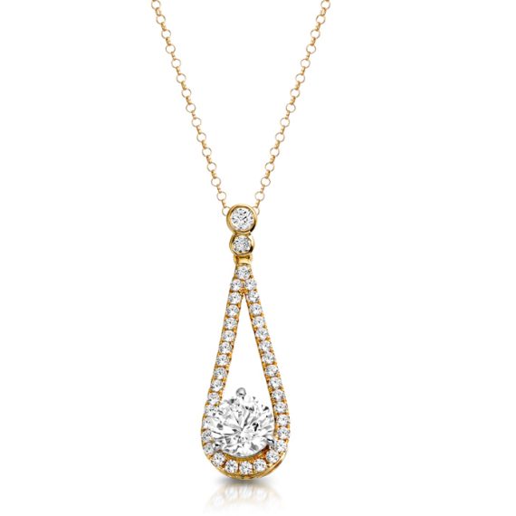 9ct Gold CZ Allure Pendant-P296