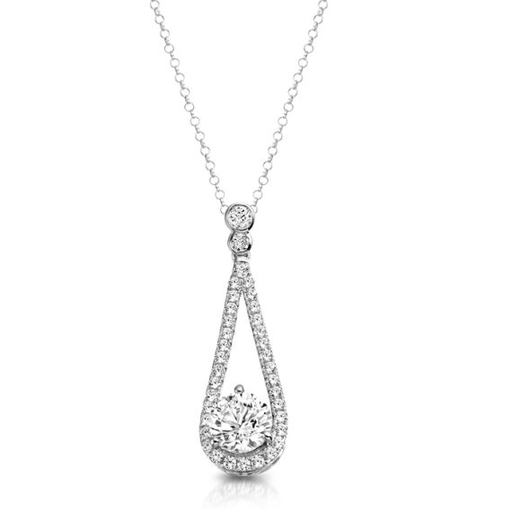 9ct Gold CZ Allure Pendant-P296W