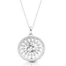 9ct Gold CZ Sunburst Pendant-P34W