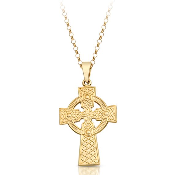 9ct Gold Celtic Cross - C06