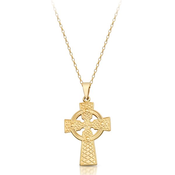 9ct Gold Celtic Cross - C05