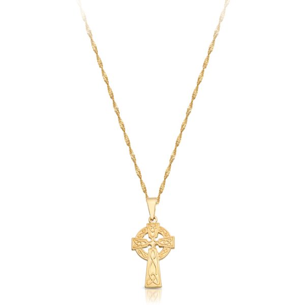 9ct Gold Celtic Cross - C07