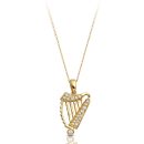 9ct Gold Harp Pendant-P030
