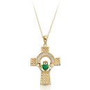 9ct Gold Claddagh Cross-C126G