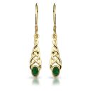 9ct Gold CZ Celtic Earrings-E035G