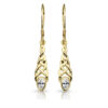 9ct Gold CZ Celtic Earrings-E035