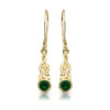 9ct Gold CZ Celtic Earrings-E036G