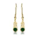 9ct Gold CZ Celtic Earrings-E036G