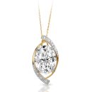 9ct Gold CZ Pendant Eye-P240