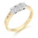 Trilogy Diamond Engagement Ring-DPL100