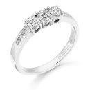 Trilogy Diamond Engagement Ring-DPL100W