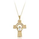 9ct Claddagh Cross-C126