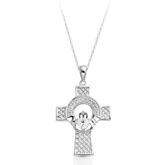 9ct Gold Claddagh Cross-C126W