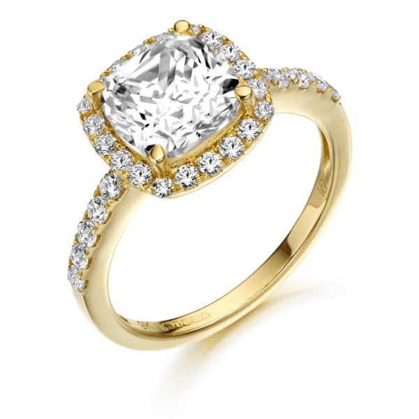 9ct Gold Cushionet CZ Ring-R127