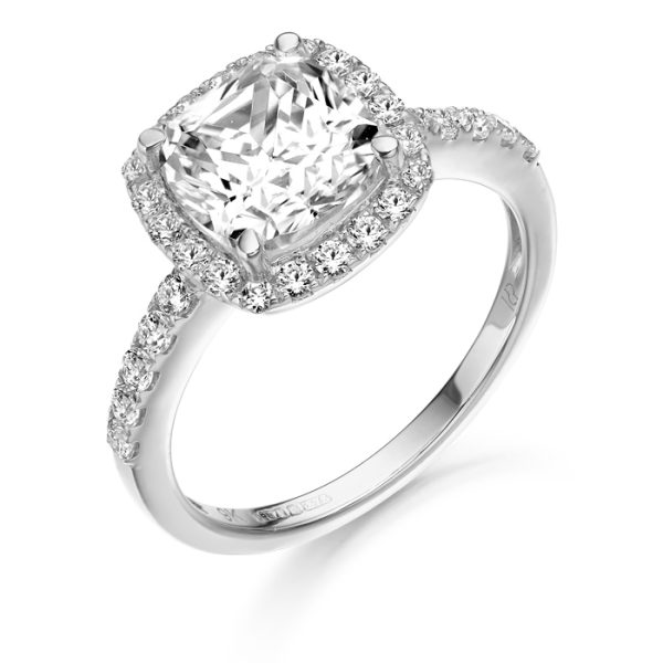 9ct Gold Cushionet CZ Ring-R127W