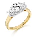 9ct Gold Trio CZ Ring-R309