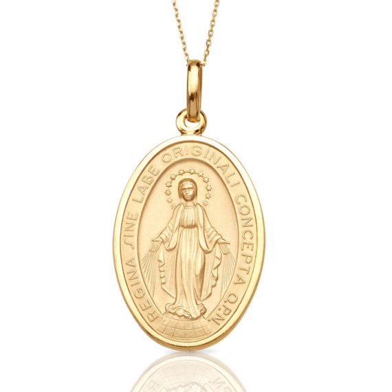 9ct Gold Miraculous Medal-J32