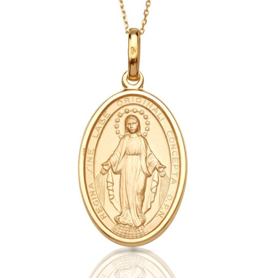 9ct Gold Miraculous Medal-J27