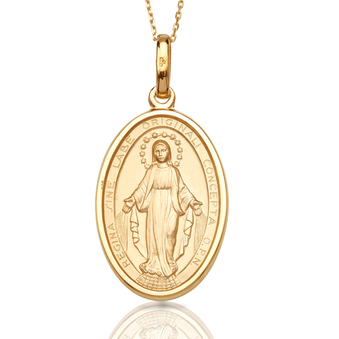 9ct gold miraculous medal sale