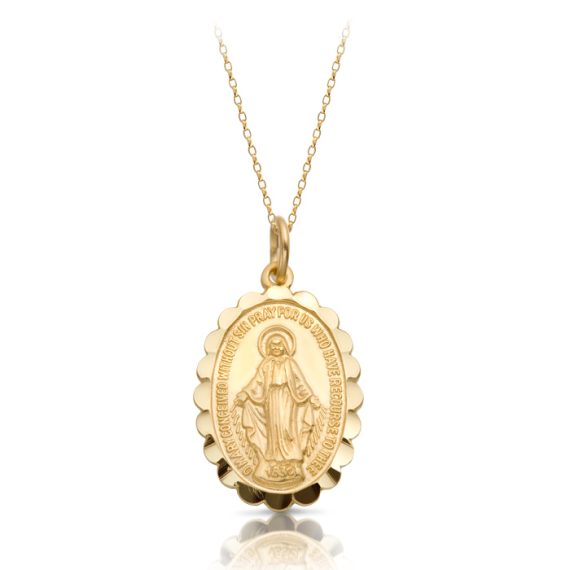 9ct Gold Miraculous Medal-MM11