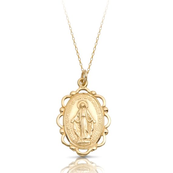 9ct Gold Miraculous Medal-MM18
